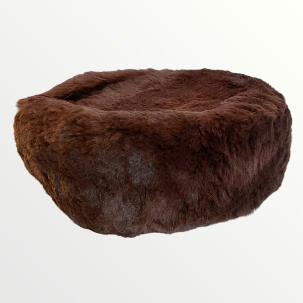 Vintage Styled by Coralie Mink Fur Pillbox Hat in EUC